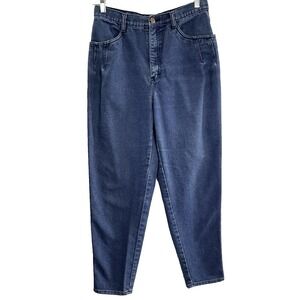 Vtg BRITTIANIA Women 70s High Rise Flat Front Pocket Denim Jean Sz 14 Blue 53-20